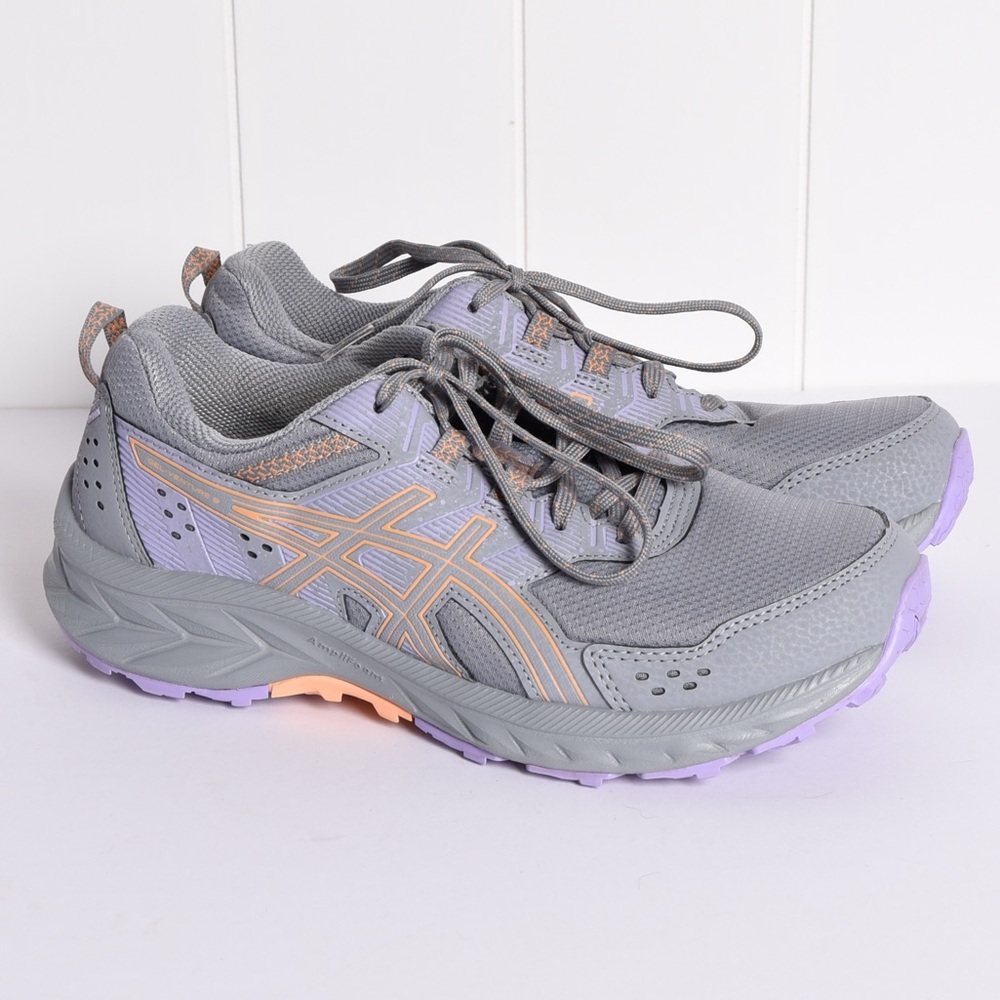 ASICS Women's GEL VENTURE 9 running shoes, purple and gray, size 8.5 WIDE
